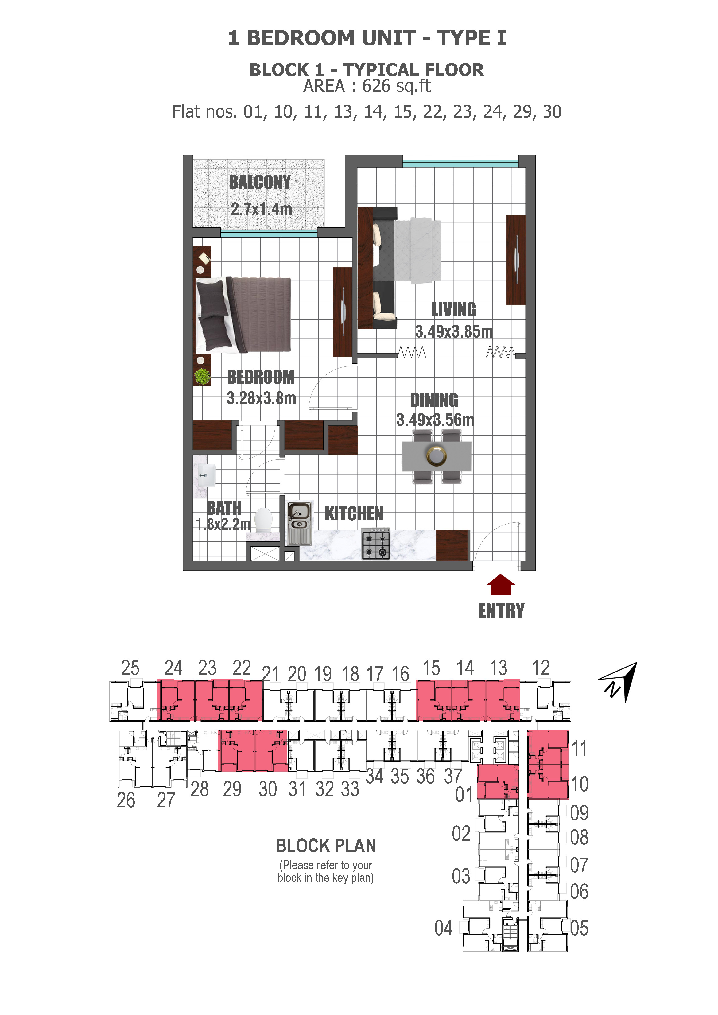 Floor plan -  -  Lawnz Apartments  - etamea.com