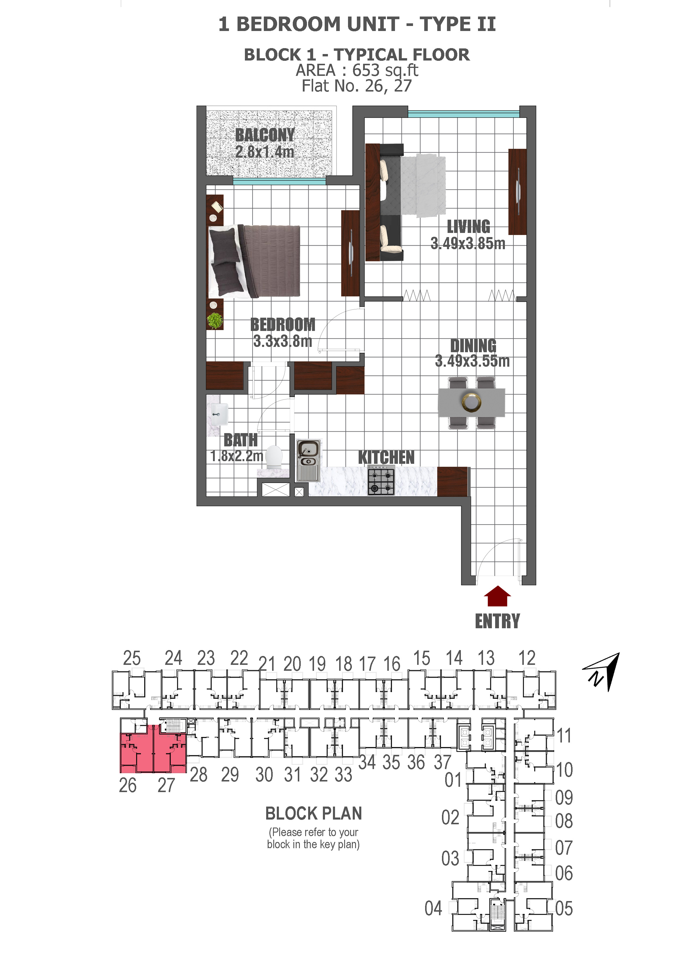 Floor plan -  -  Lawnz Apartments  - etamea.com