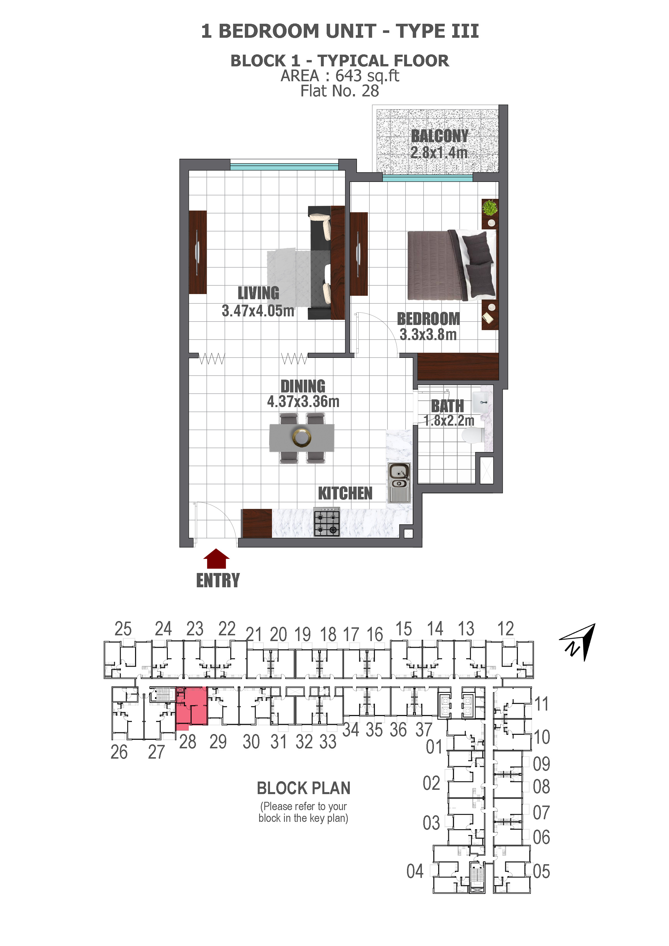 Floor plan -  -  Lawnz Apartments  - etamea.com