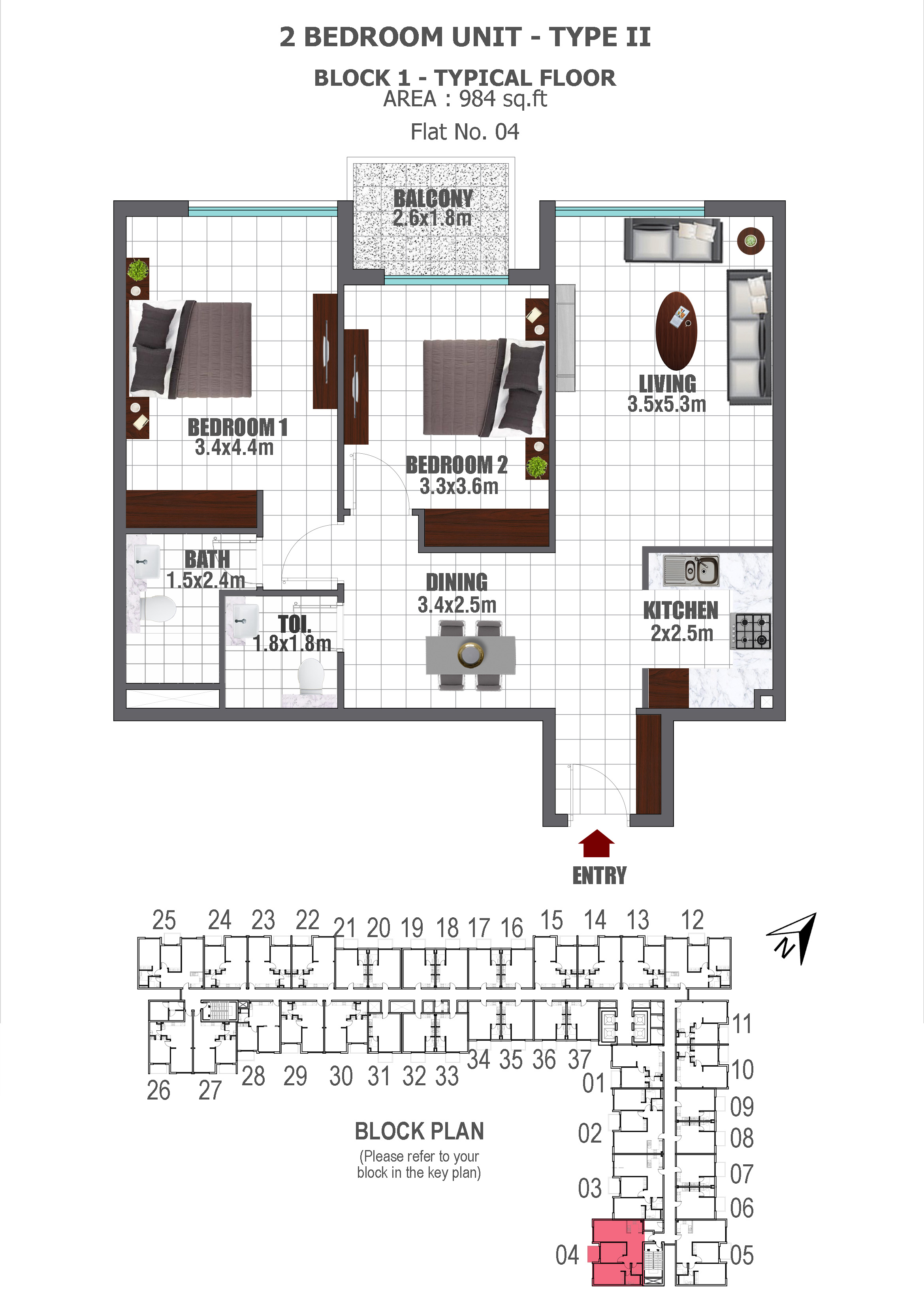 Floor plan -  -  Lawnz Apartments  - etamea.com