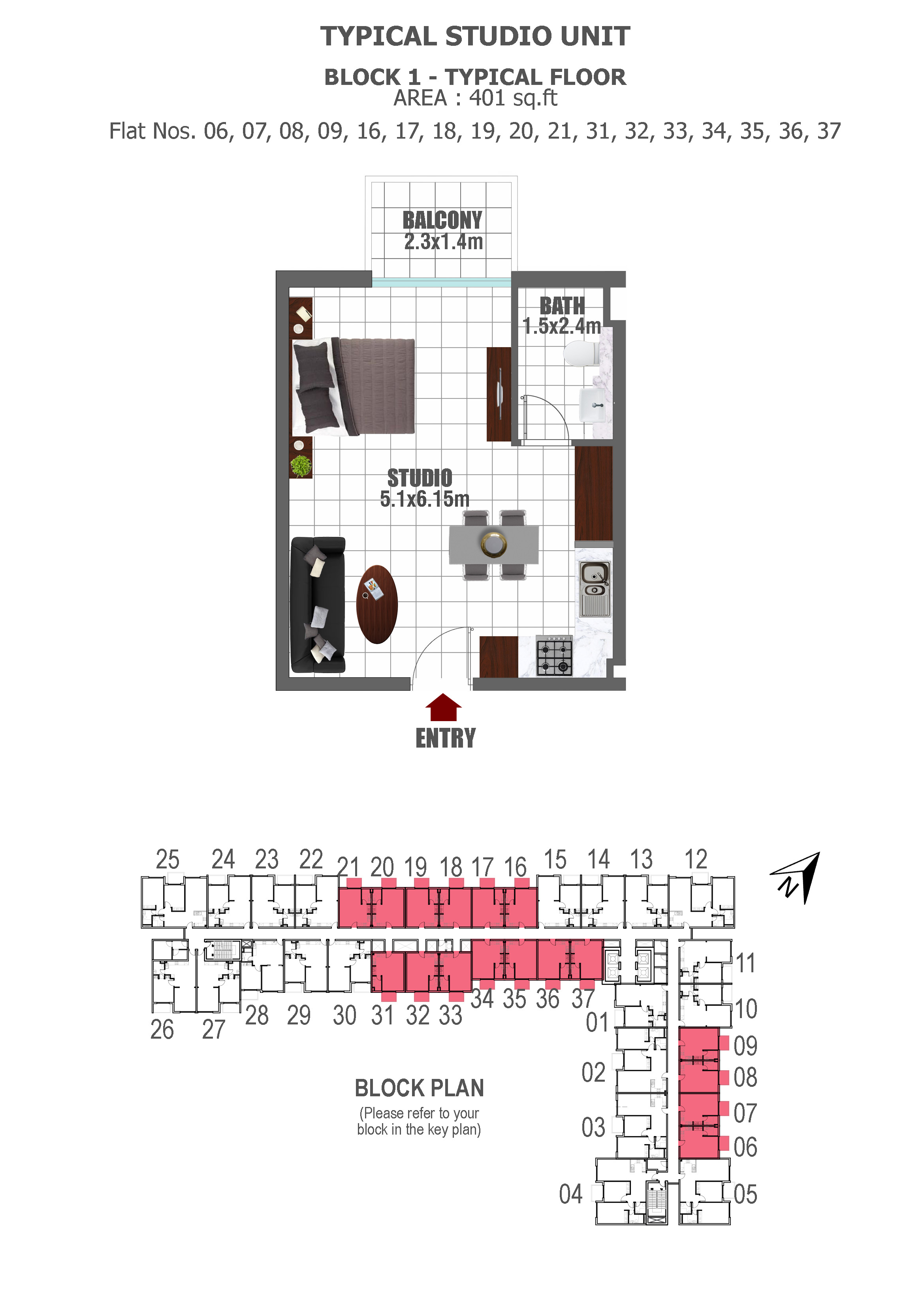 Floor plan -  -  Lawnz Apartments  - etamea.com
